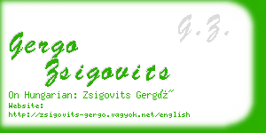 gergo zsigovits business card